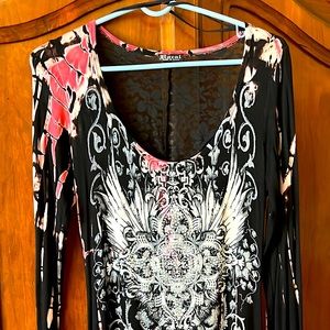 Sassy black dress with cowgirl bling. Worn once.